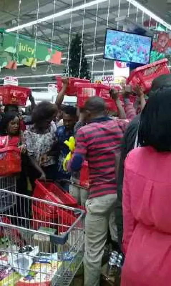 Stampede at Asaba Shoprite Few Hours After Opening [Photos]